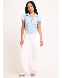 Insight - Sydney Ruched Zip Shirt