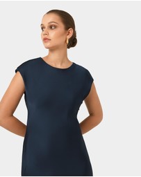 Forcast - Dulce Satin Midi Dress