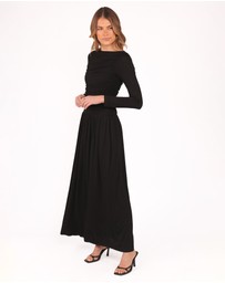 Petal & Pup - Shirley Long Sleeve Maxi Dress - Black