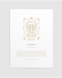 Olive et Oriel - Scorpio Celestial Zodiac Art Print