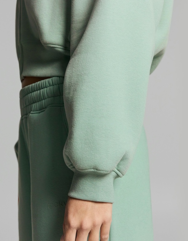 Rockwear - Luxe Fleece Cropped Zip Through Hoodie