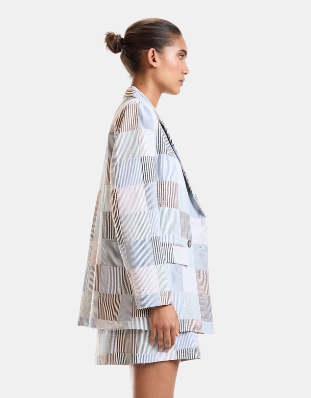 Cynthia Rowley - Seersucker Madras Blazer