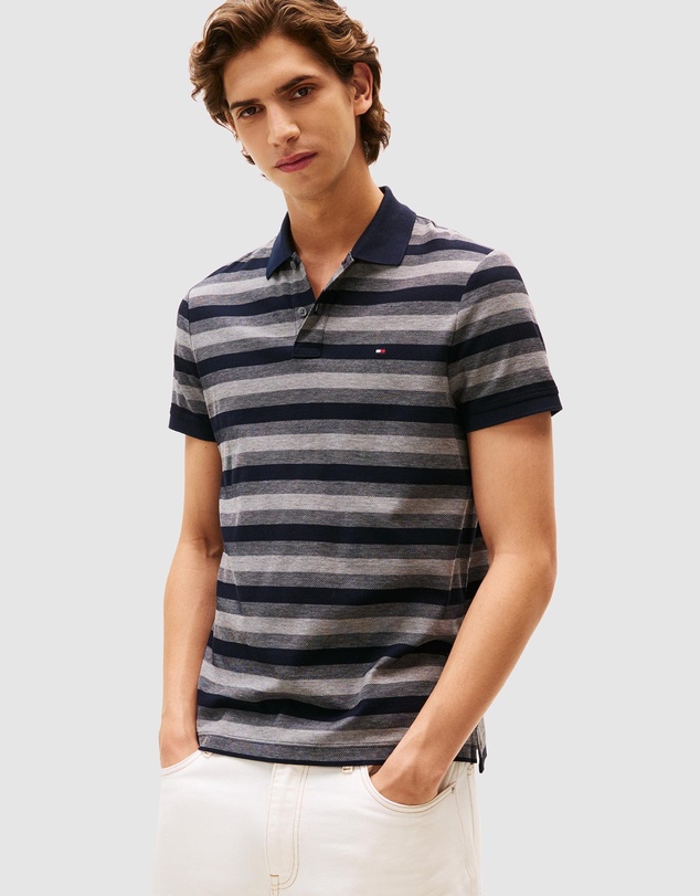 Tommy Hilfiger - Stripe Structure Regular Polo