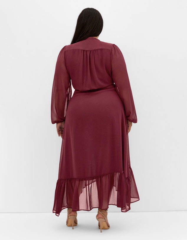 City Chic - Plus size Rylie Maxi Dress - burgundy