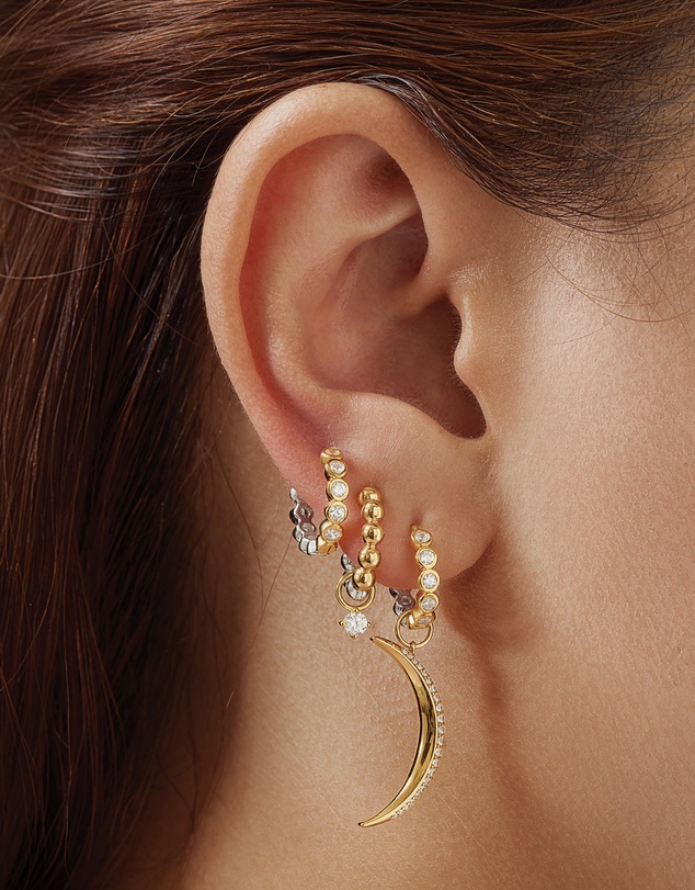Ania Haie - Gold Moon Pave Earring Charm