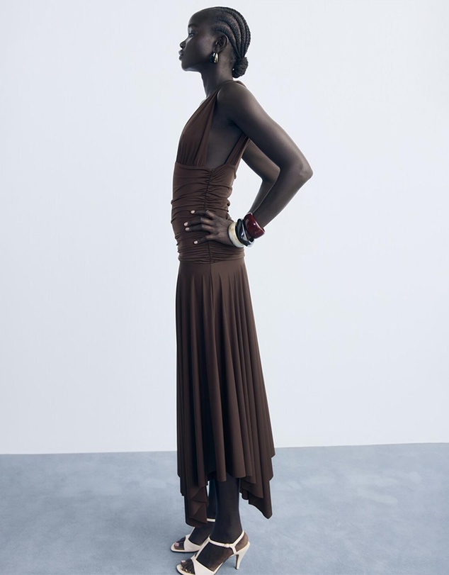 M.N.G - Long Dress With Contrasting Design
