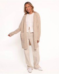 Petal & Pup - Trinette Contrast Pocket Cardigan - Tan