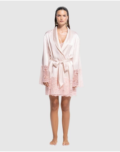 GINIA - Silk Lace Robe