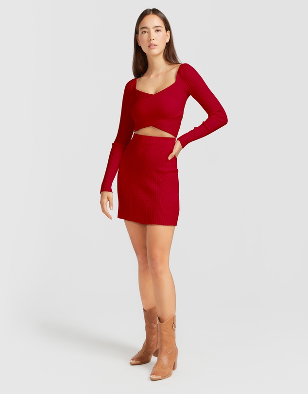 Belle & Bloom - C'est Belle Knit Mini Skirt