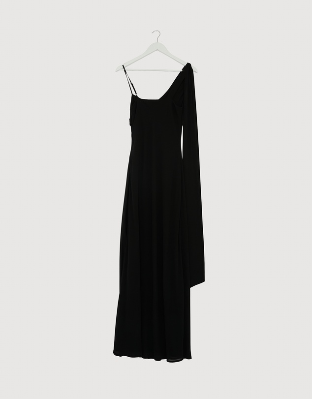 Revibe - Repaired CHANCERY Elly Asymmetric Draped Cowl Maxi Dress - AU 8