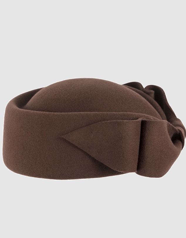 Max Alexander - Felt Brown Pillbox Hat