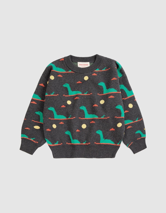 Bobo Choses - Lake Monster All Over Jacquard Jumper - Babies-Teens