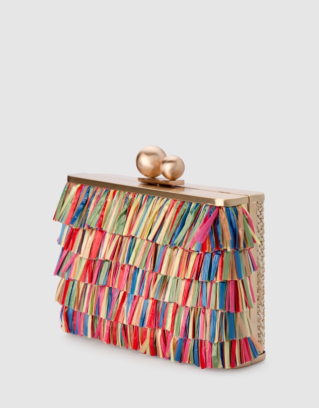 Olga Berg - Carlita Carnivale Fringed Clutch