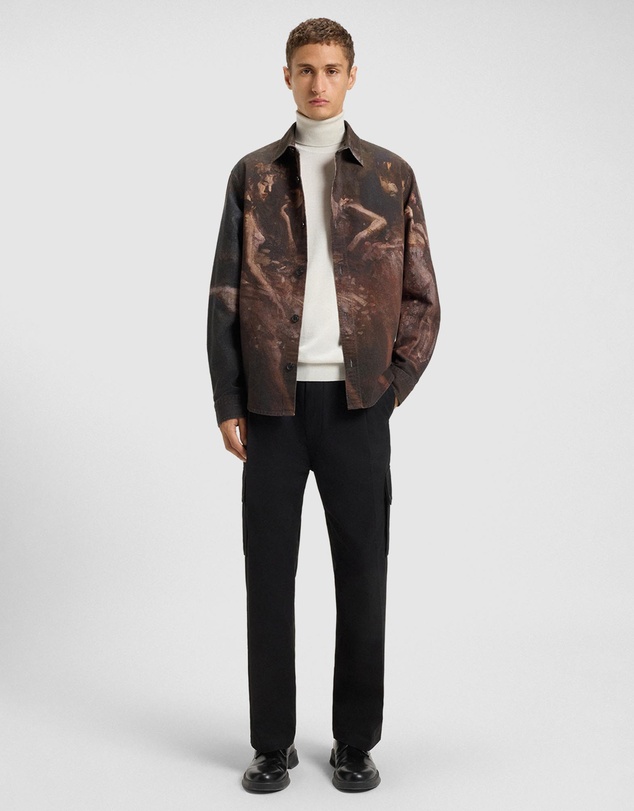 HUGO - Oversized-Fit Shirt in Cotton With Ballerina Print