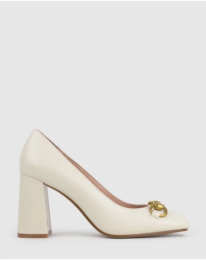 Edward Meller - BAILEY85 Block Heel Pump with Trim