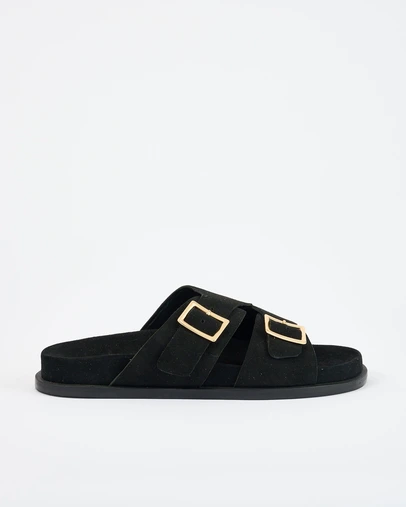 Sol Sana - Sato Footbed Black Suede