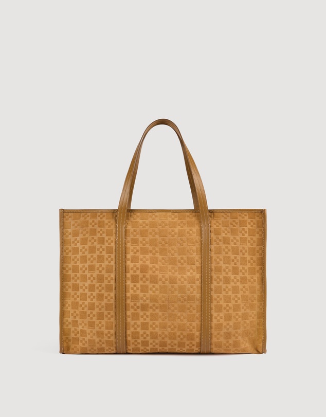 Sandro - Tote Square Cross Suede Messenger