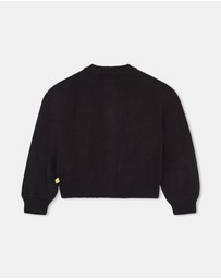 Billieblush - Embroidered Crew Knitted Cardigan - Kids-Teens