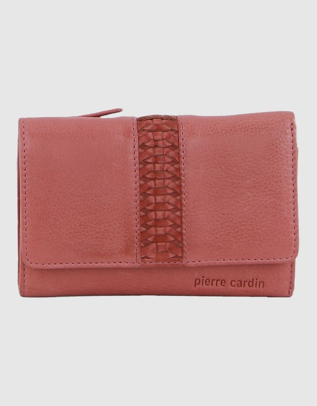 Pierre Cardin - Woven Leather Tri-Fold Wallet with RFID