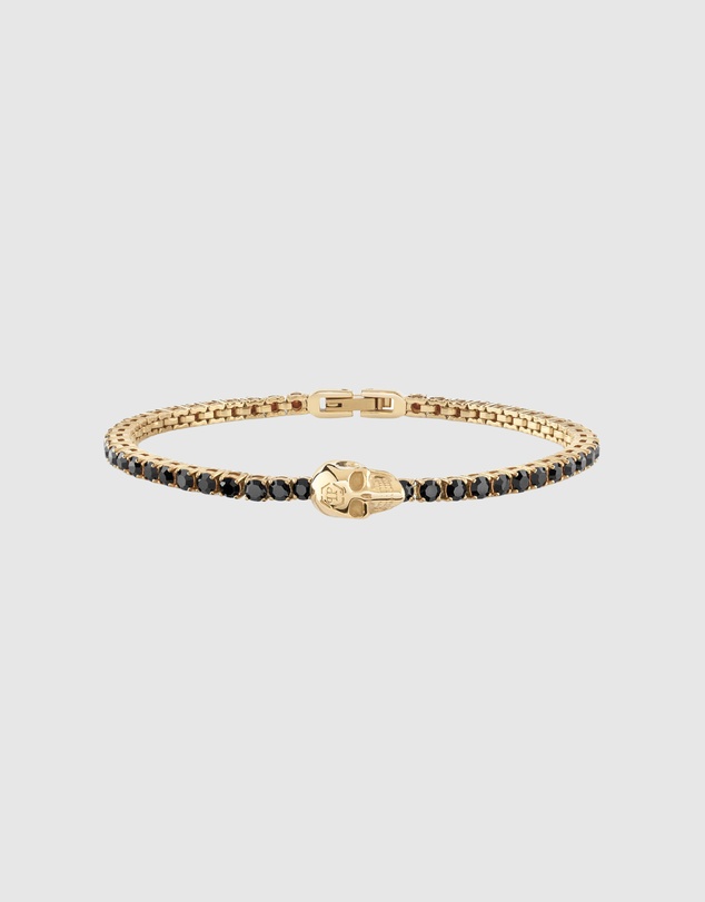 Philipp Plein - Plein Tennis Royal Gold-Tone Tennis Bracelet Black Crystal
