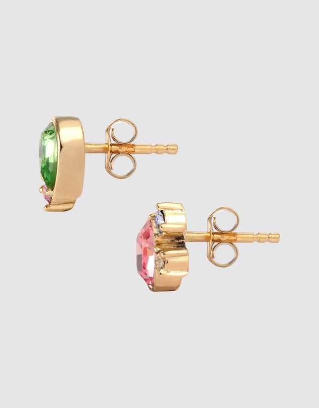 Elli Jewelry - Crystal Symphony Stud Earrings in Gold-Plated 925 Silver