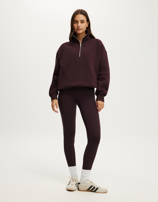 Cotton On Body Active - Plush Half Zip Sweatshirt