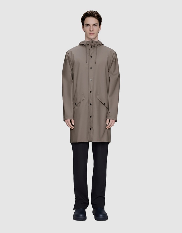 RAINS - Men's Long Jacket Waterproof Raincoat Cinder