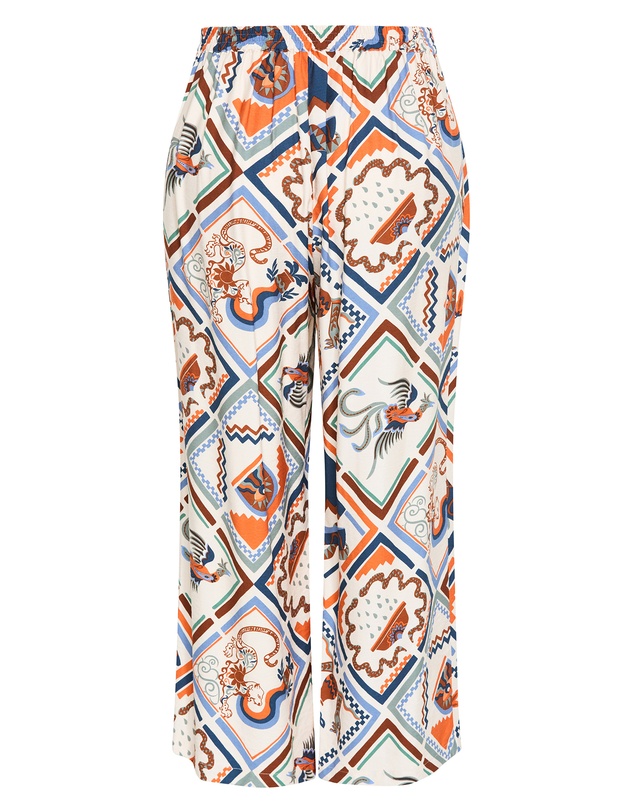 City Chic - Surface Wide Leg Print Pant