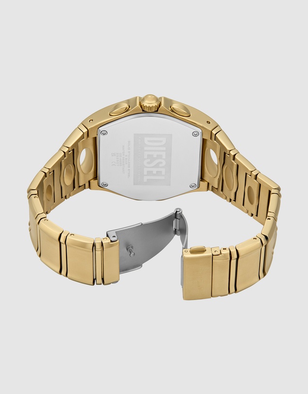 Diesel - D-Curve Gold Tone Chronograph Watches