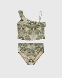 Aqua Blu Kids - Tapestry One Shoulder Bikini Set - Teens