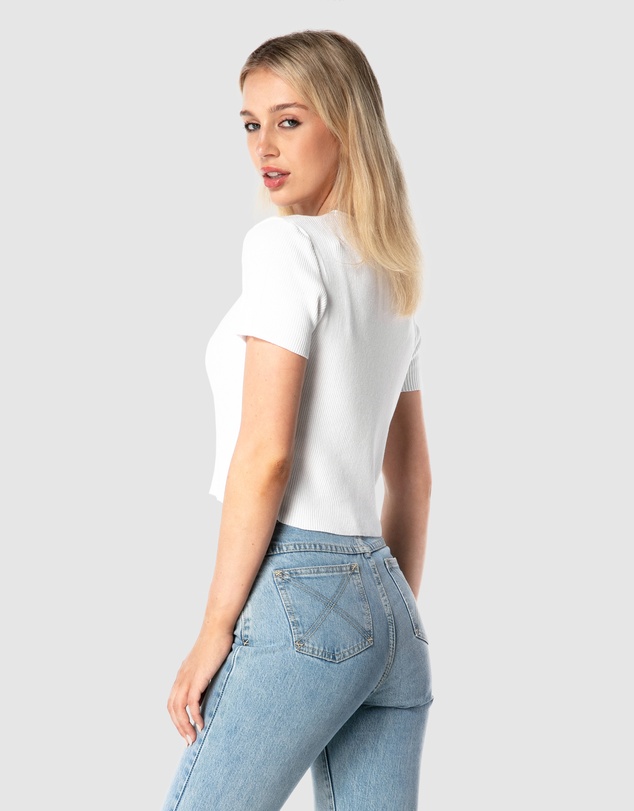 ONEBYONE - Premium Ribbed Crop Tee