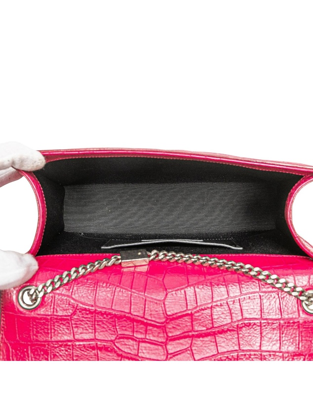 Pre-Loved by Azura Reborn - Pre-Loved Medium Croc Embossed Leather Kate Tassel Crossbody