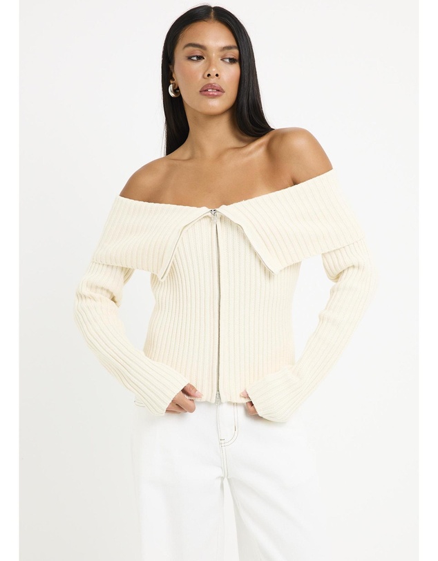 Subtitled - Paloma Zip Off Shoulder Top