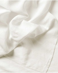Aura Home - Evie Stonewash Organic Cotton Sheet Set in Cloud White