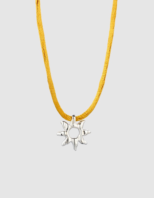 Elli Jewelry - Sunburst Satin Choker in 925 Silver