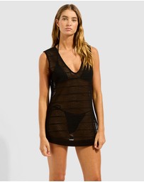 Seafolly - Plunge Front Mesh Cover Up