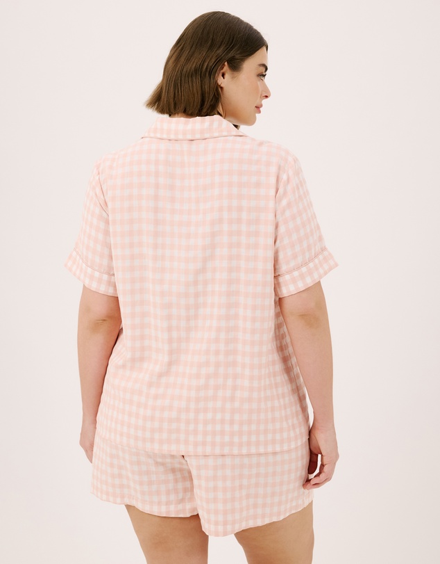 Atmos&Here Curvy - Ava Gingham Shorts Pyjama Set