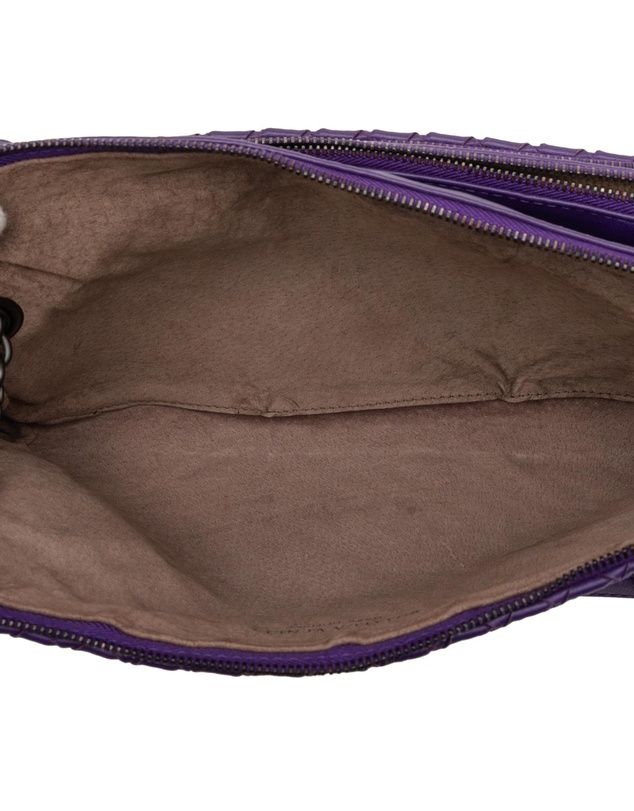 Pre-Loved by Azura Reborn - Pre-Loved Nappa Intrecciato Triple Zip Shoulder Bag