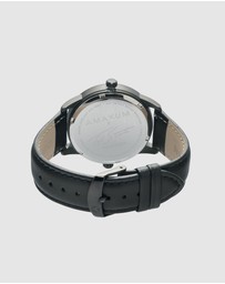 Maxum - Maxum x Taylor Steele - Black Dial, Black Case & Black Leather Bracelet