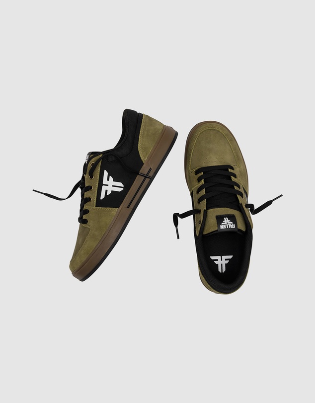 Fallen Footwear - Fallen Footwear Men Patriot Gum Skateboarding Shoess Olive/Black