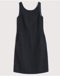 Seasalt - Seasalt Cornwall Navy Salt Weave Knee Length Pinafore