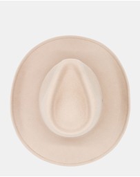 Morgan & Taylor - Arden Wool Cowboy Fedora in Cream