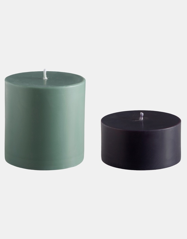 porter green - escc large pillar candle soy-blend unscented candles