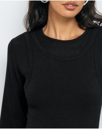 AERE - Tara Layered Jersey Top