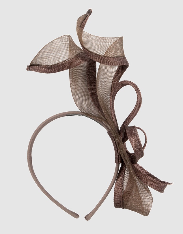 Max Alexander - Small Brown Sinamay Loops Fascinator