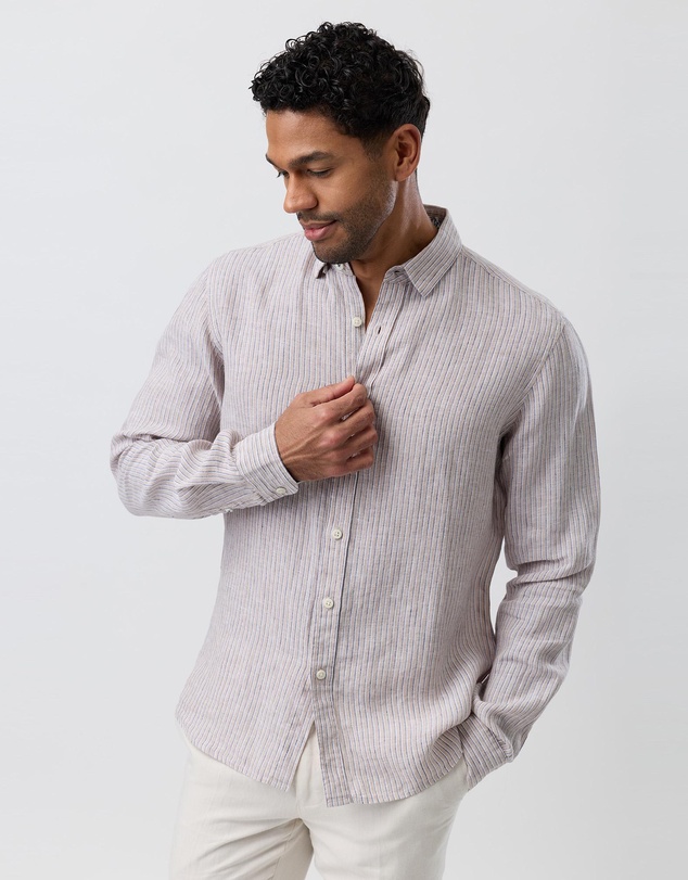 Brooksfield - Linen Casual Long Sleeve