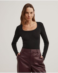 Witchery - Scoop Neck Long Sleeve Top