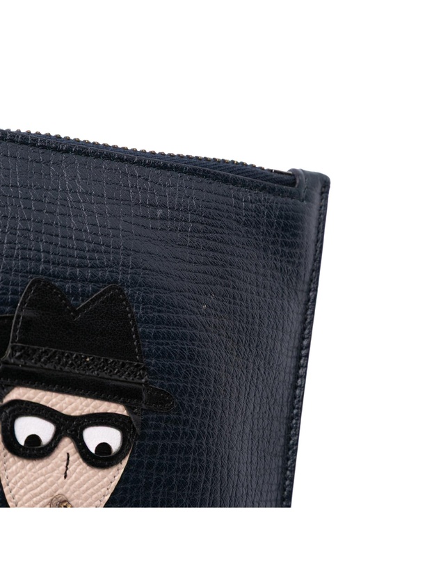 Pre-Loved by Azura Reborn - Pre-Loved Leather DG Family Patch Zip Pouch