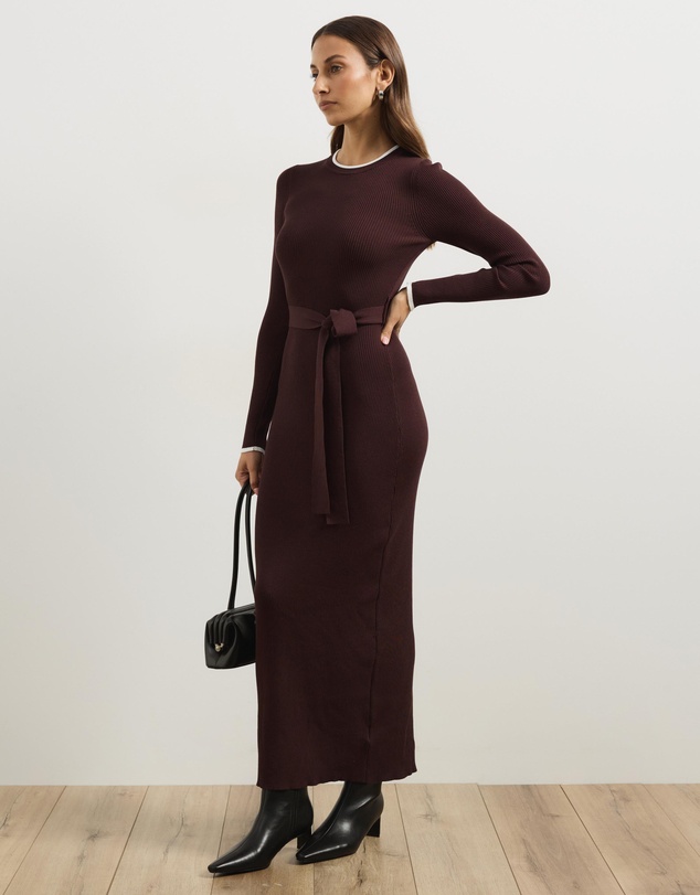 Atmos&Here - Maci Fitted Midi Knit Dress