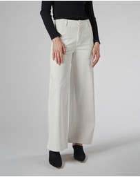 DRICOPER DENIM - Velika Ivory Wide Leg Trousers